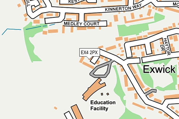 EX4 2PX map - OS OpenMap – Local (Ordnance Survey)