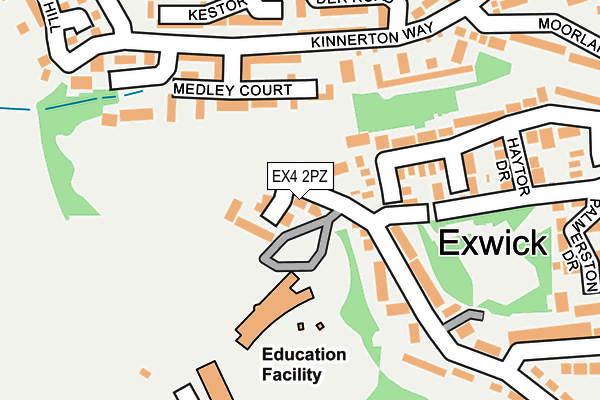 EX4 2PZ map - OS OpenMap – Local (Ordnance Survey)