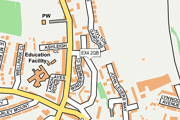 EX4 2QB map - OS OpenMap – Local (Ordnance Survey)