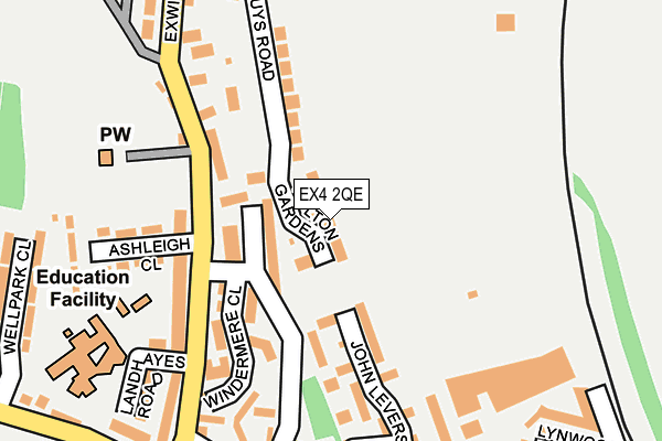 EX4 2QE map - OS OpenMap – Local (Ordnance Survey)