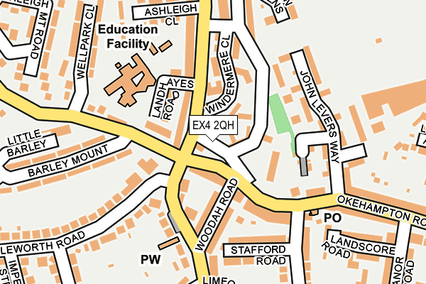 EX4 2QH map - OS OpenMap – Local (Ordnance Survey)