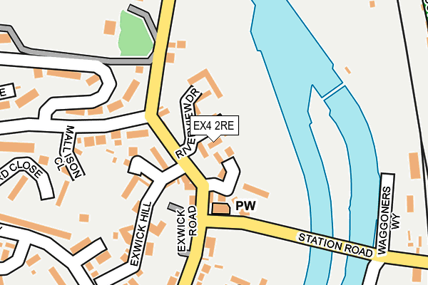 EX4 2RE map - OS OpenMap – Local (Ordnance Survey)