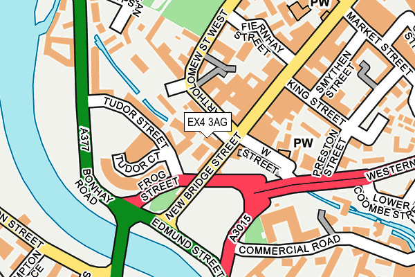 EX4 3AG map - OS OpenMap – Local (Ordnance Survey)