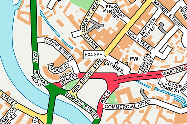 EX4 3AH map - OS OpenMap – Local (Ordnance Survey)