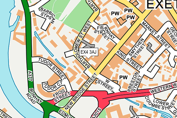 EX4 3AJ map - OS OpenMap – Local (Ordnance Survey)