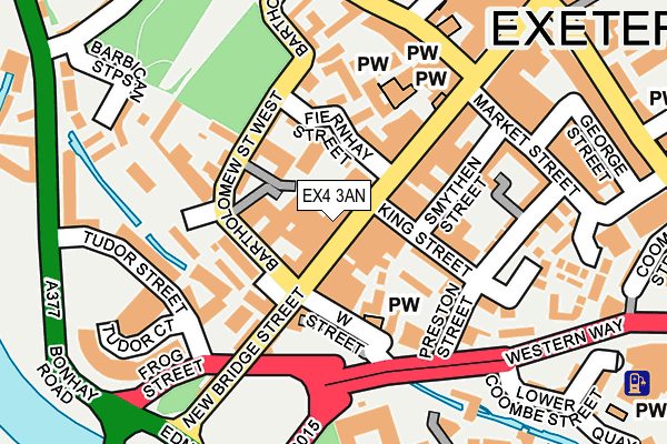 EX4 3AN map - OS OpenMap – Local (Ordnance Survey)