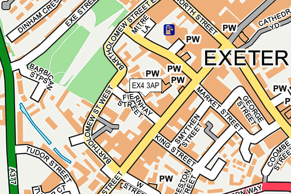 EX4 3AP map - OS OpenMap – Local (Ordnance Survey)