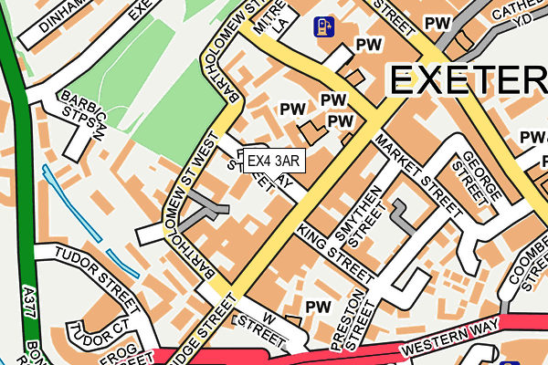 EX4 3AR map - OS OpenMap – Local (Ordnance Survey)