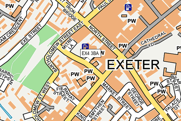 EX4 3BA map - OS OpenMap – Local (Ordnance Survey)
