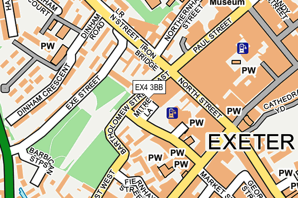 EX4 3BB map - OS OpenMap – Local (Ordnance Survey)