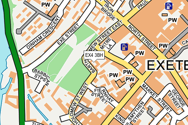 EX4 3BH map - OS OpenMap – Local (Ordnance Survey)