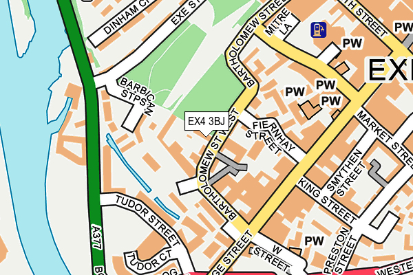 EX4 3BJ map - OS OpenMap – Local (Ordnance Survey)