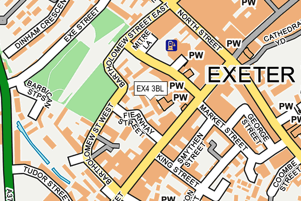 EX4 3BL map - OS OpenMap – Local (Ordnance Survey)