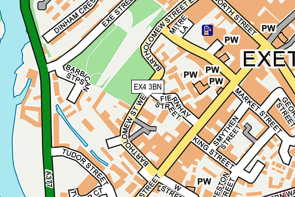 EX4 3BN map - OS OpenMap – Local (Ordnance Survey)