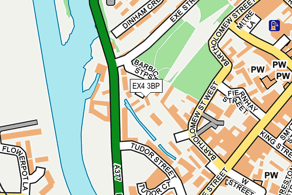 EX4 3BP map - OS OpenMap – Local (Ordnance Survey)