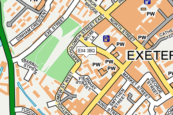 EX4 3BQ map - OS OpenMap – Local (Ordnance Survey)