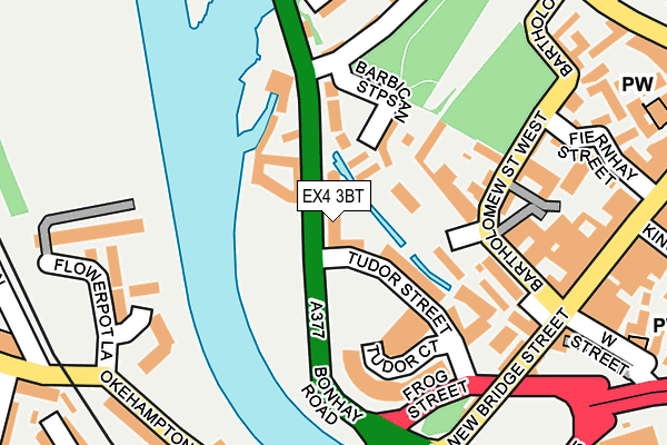 EX4 3BT map - OS OpenMap – Local (Ordnance Survey)