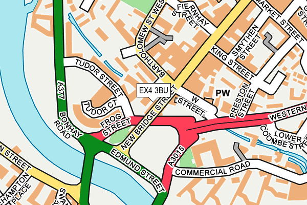 EX4 3BU map - OS OpenMap – Local (Ordnance Survey)