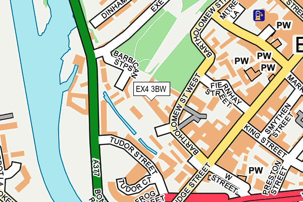 EX4 3BW map - OS OpenMap – Local (Ordnance Survey)