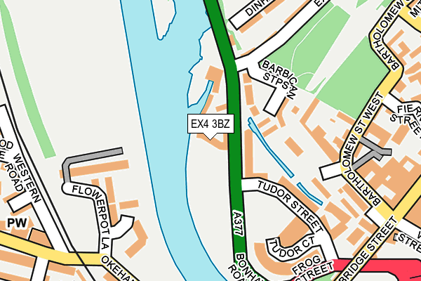 EX4 3BZ map - OS OpenMap – Local (Ordnance Survey)