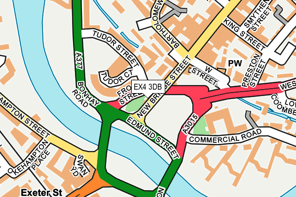 EX4 3DB map - OS OpenMap – Local (Ordnance Survey)