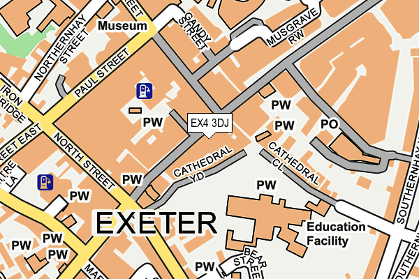 EX4 3DJ map - OS OpenMap – Local (Ordnance Survey)