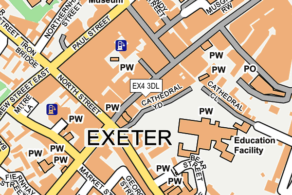 EX4 3DL map - OS OpenMap – Local (Ordnance Survey)