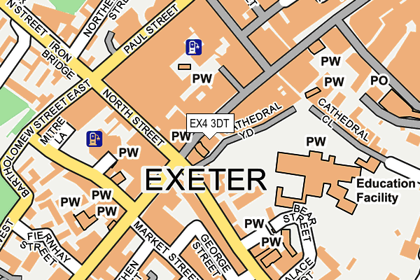 EX4 3DT map - OS OpenMap – Local (Ordnance Survey)