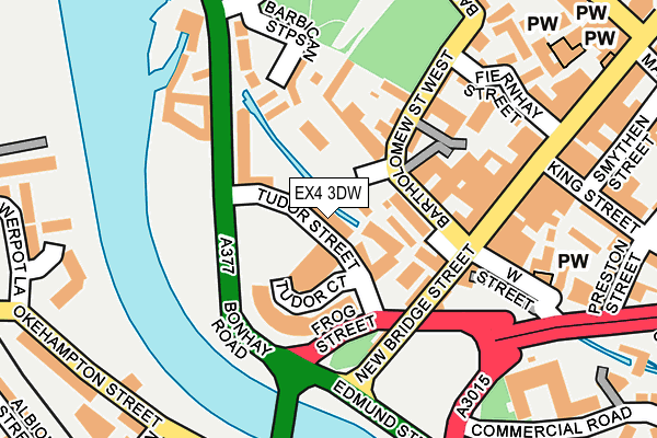 EX4 3DW map - OS OpenMap – Local (Ordnance Survey)