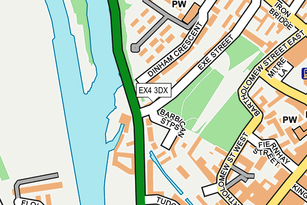 EX4 3DX map - OS OpenMap – Local (Ordnance Survey)