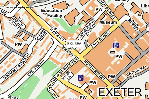EX4 3EA map - OS OpenMap – Local (Ordnance Survey)