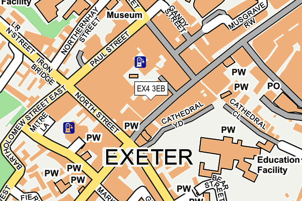 EX4 3EB map - OS OpenMap – Local (Ordnance Survey)