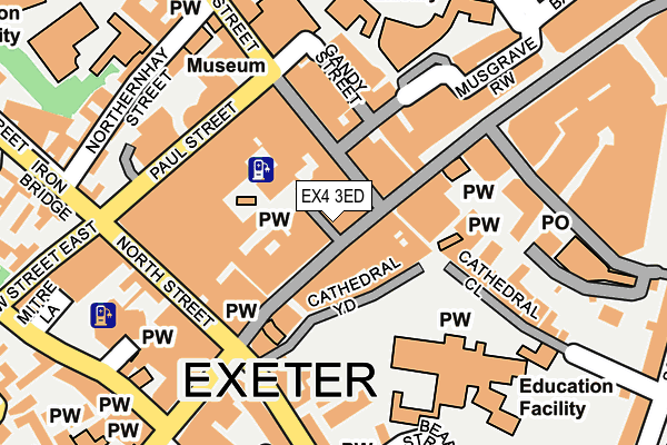 EX4 3ED map - OS OpenMap – Local (Ordnance Survey)