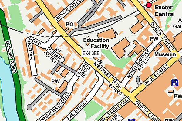 EX4 3EE map - OS OpenMap – Local (Ordnance Survey)