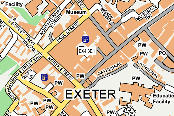 EX4 3EH map - OS OpenMap – Local (Ordnance Survey)
