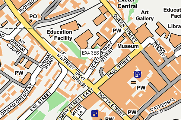 EX4 3ES map - OS OpenMap – Local (Ordnance Survey)