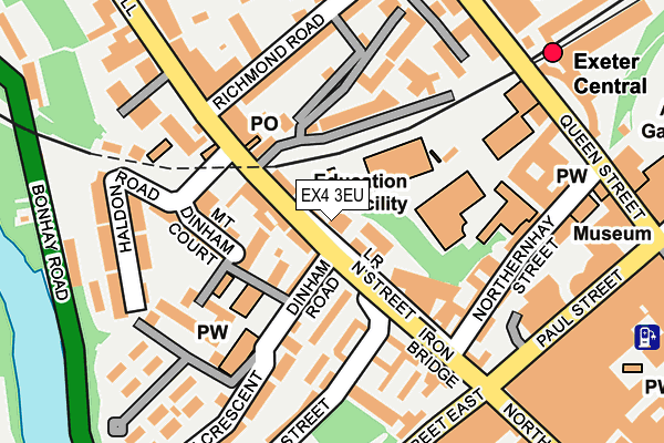 EX4 3EU map - OS OpenMap – Local (Ordnance Survey)