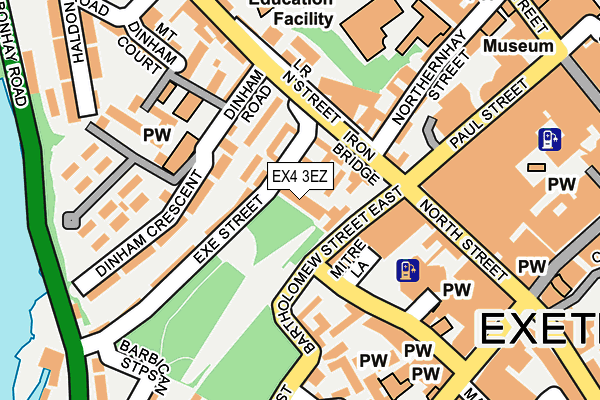 EX4 3EZ map - OS OpenMap – Local (Ordnance Survey)