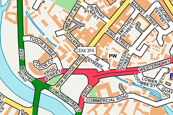 EX4 3FA map - OS OpenMap – Local (Ordnance Survey)