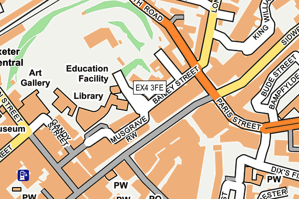 EX4 3FE map - OS OpenMap – Local (Ordnance Survey)
