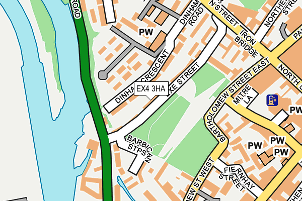 EX4 3HA map - OS OpenMap – Local (Ordnance Survey)
