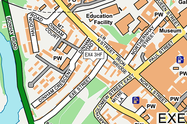 EX4 3HF map - OS OpenMap – Local (Ordnance Survey)