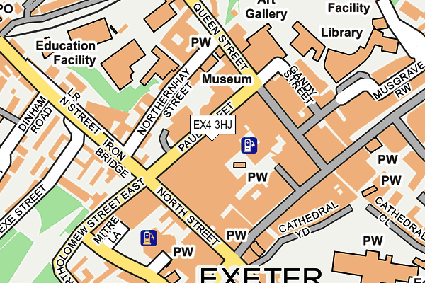 EX4 3HJ map - OS OpenMap – Local (Ordnance Survey)