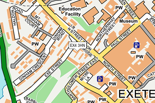 EX4 3HN map - OS OpenMap – Local (Ordnance Survey)