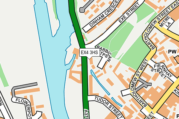 EX4 3HS map - OS OpenMap – Local (Ordnance Survey)