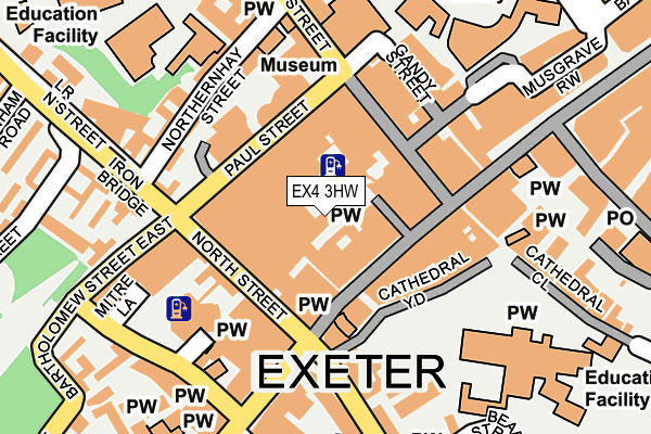 EX4 3HW map - OS OpenMap – Local (Ordnance Survey)