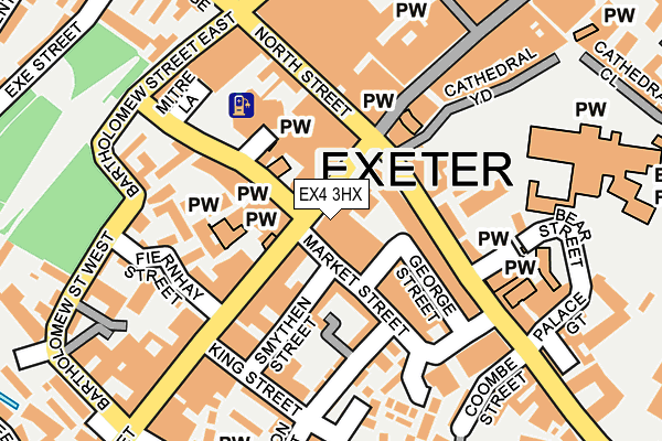 EX4 3HX map - OS OpenMap – Local (Ordnance Survey)