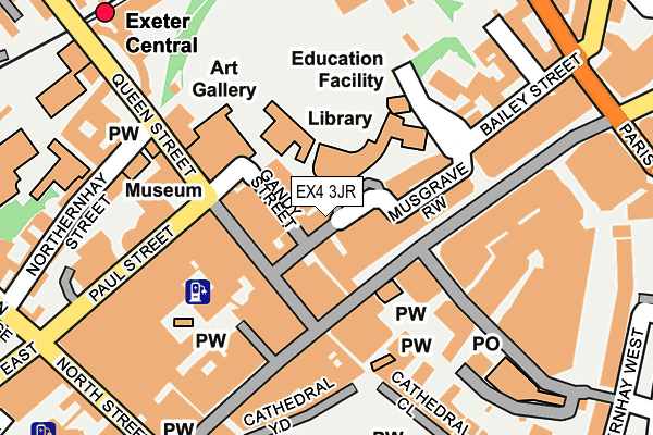 EX4 3JR map - OS OpenMap – Local (Ordnance Survey)