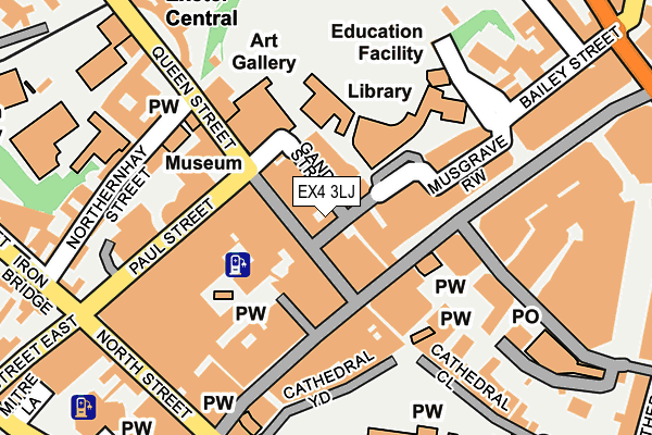 EX4 3LJ map - OS OpenMap – Local (Ordnance Survey)