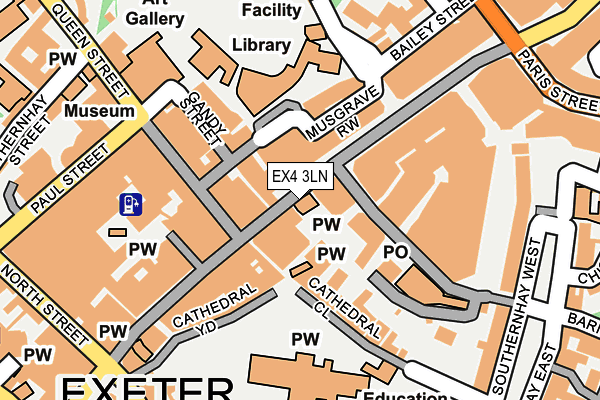 EX4 3LN map - OS OpenMap – Local (Ordnance Survey)